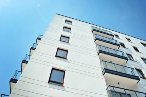 vue immeuble habitation collectif