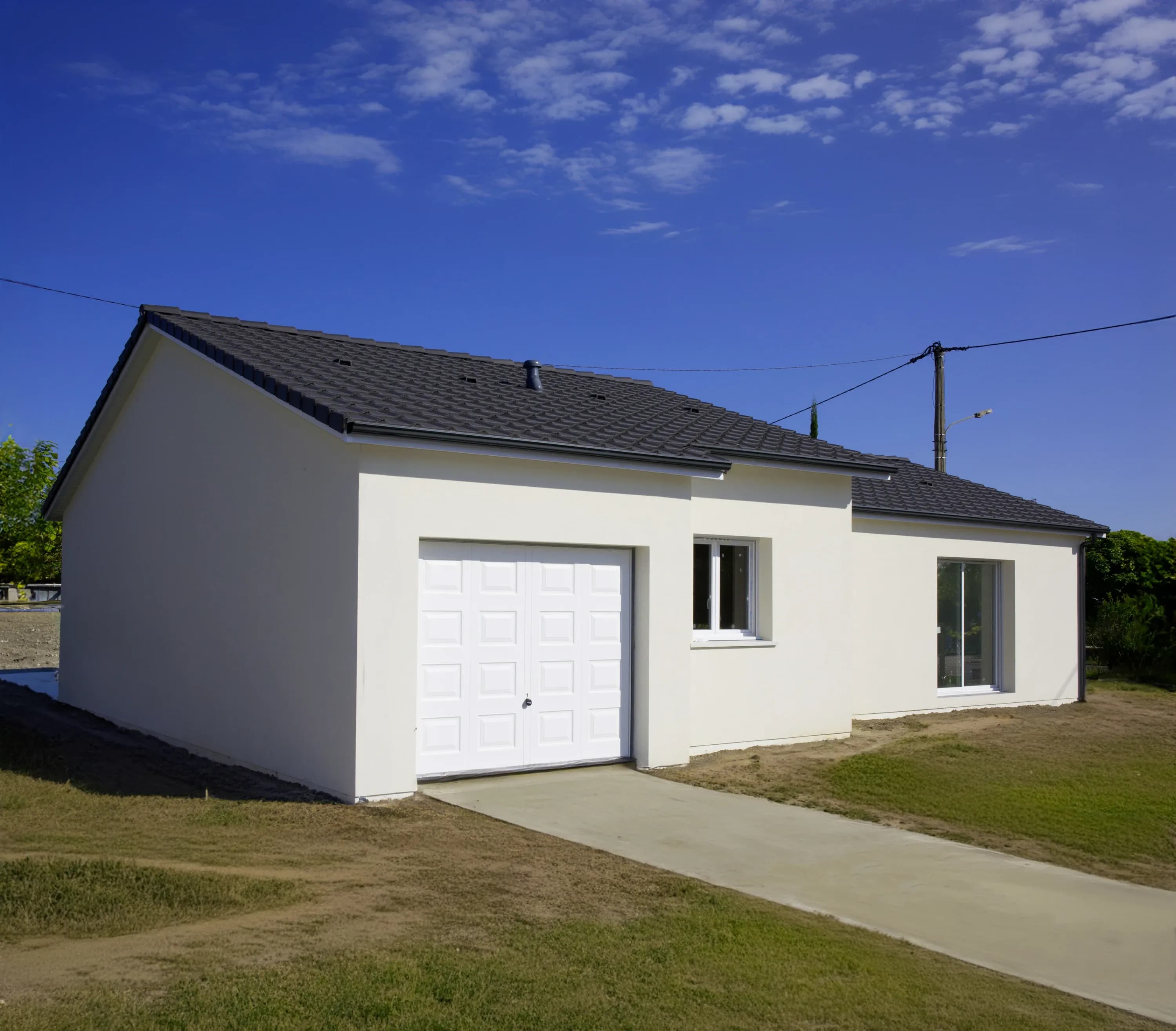 Maison avec isolation des mur par l'extérieur