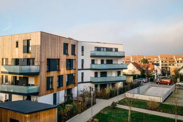 Vue immeuble moderne